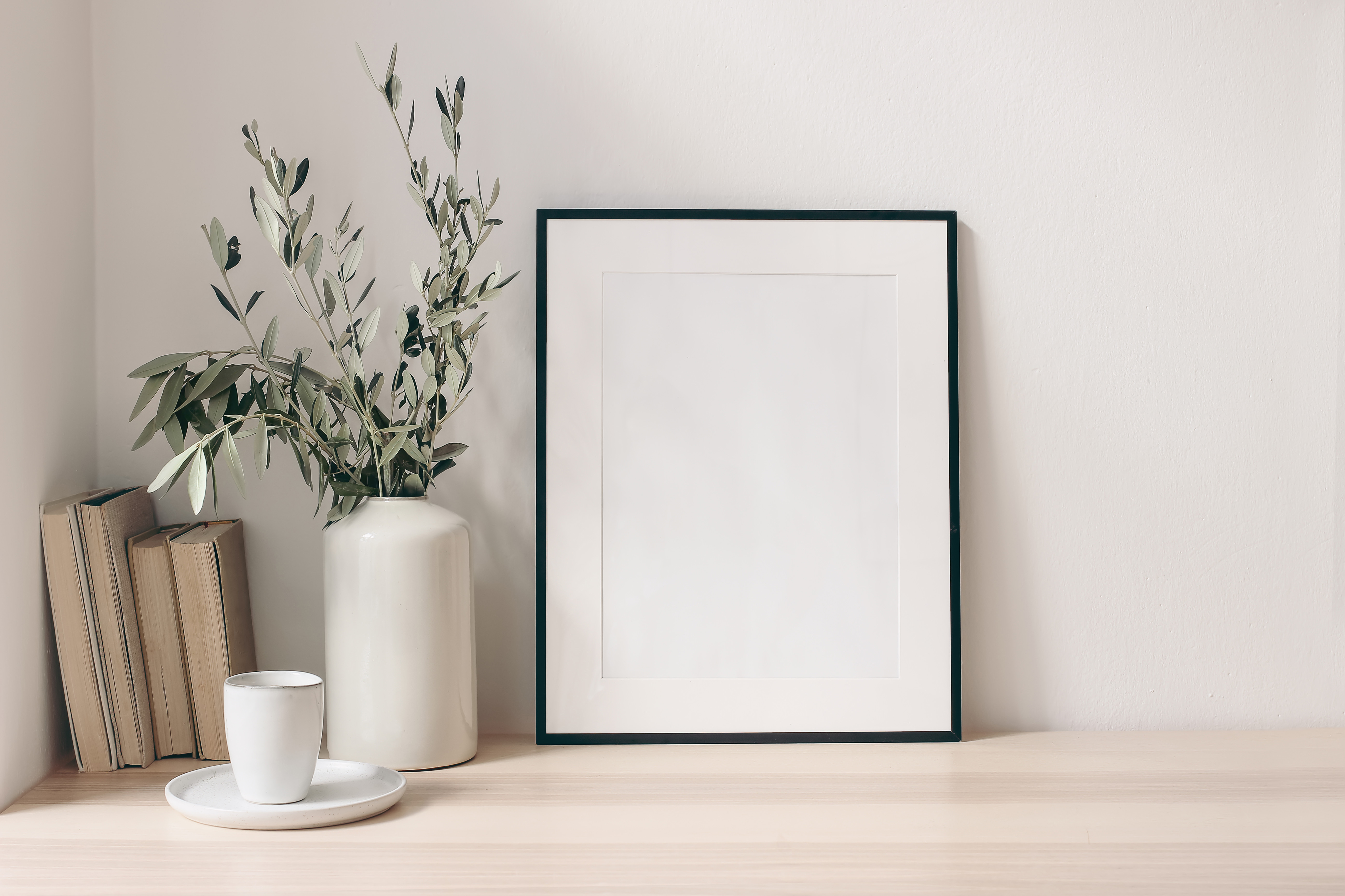 Stock White Frame