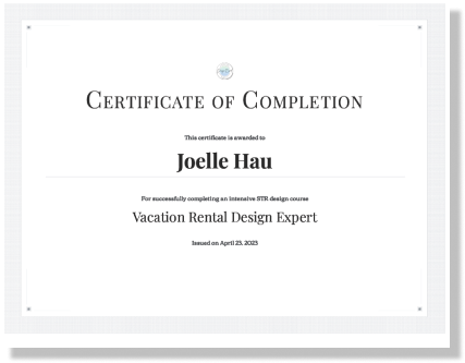 Vacation Staging Certification